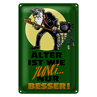 Blechschild Spruch 20x30cm Älter ist wie jung nur besser