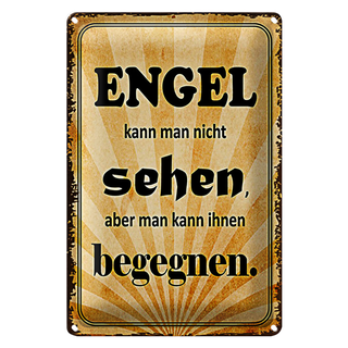 Blechschild Spruch 20x30cm Engel kann man nicht sehen