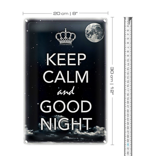Blechschild Spruch 20x30cm Keep Calm and good night