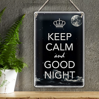 Blechschild Spruch 20x30cm Keep Calm and good night