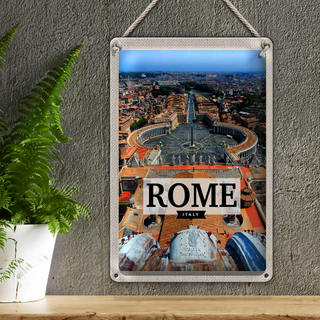 Blechschild Reise 20x30cm Rom Italien Petersplatz Vatikan