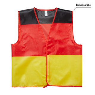 Warnweste Deutschland Schwarz/Rot/Gold Fanartikel Fussball 55x60cm Weste Schutzweste