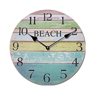 Wanduhr XL Ø 45 cm Beach im Vintage Look