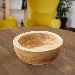 Dekoschüssel Holz rund ca. Ø18 cm Dekoteller Holzschüssel Schale Tischdekoration