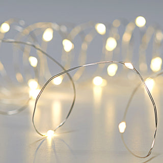 Mikro Lichterkette Draht 100 LEDs L10m warmweiß Timerfunktion Leuchtdraht Lichterdraht