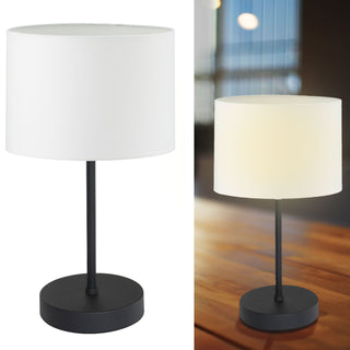 Tischleuchte weiß Tischlampe Nachtischlampe Lampe Leuchte Licht Tischlicht
