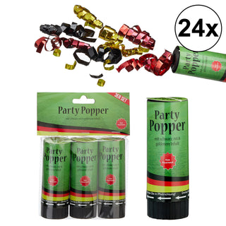 24er Set Party-Popper Deutschland 10cm im 3er Set