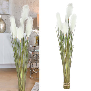 Kunstpflanze Wildgras mit Wedeln gebündelt Höhe 143cm Pampasgras Kunstgras Dekogras Ziergras