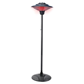 Heizstrahler elektrisch mit Standfuß Terrassenheizstrahler mit Halogenröhre Ø 50 cm Höhe 200 cm 2 Heizstufen 750/1500W