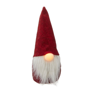 LED Wichtel zum Aufstellen 2er Set H20cm Leuchtnase Wichtelmännchen Weihnachtswichtel Zwerg Adventsdeko Weihnachtsdeko