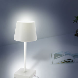 LED Tischleuchte weiß 10,5x26cm Touchfunktion USB Kabel Helligkeitsstufen Dekolampe Tischbeleuchtung