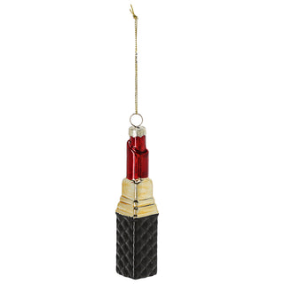 Christbaumschmuck Lippenstift Glas 12x2,6cm bunt Baumschmuck Anhänger Weihnachtsschmuck