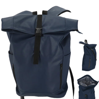 Falt Rucksack Minor 30l anthrazit 40x57x15cm Polyester Water Resitant Rubber Finish Reißverschlusstaschen Eingriffstaschen wasserabweisend Rolltop