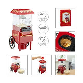 Retro Popcorn Maschine mit Heissluft Gesundes Popcorn Ölfrei Fettfrei ca. H38cm